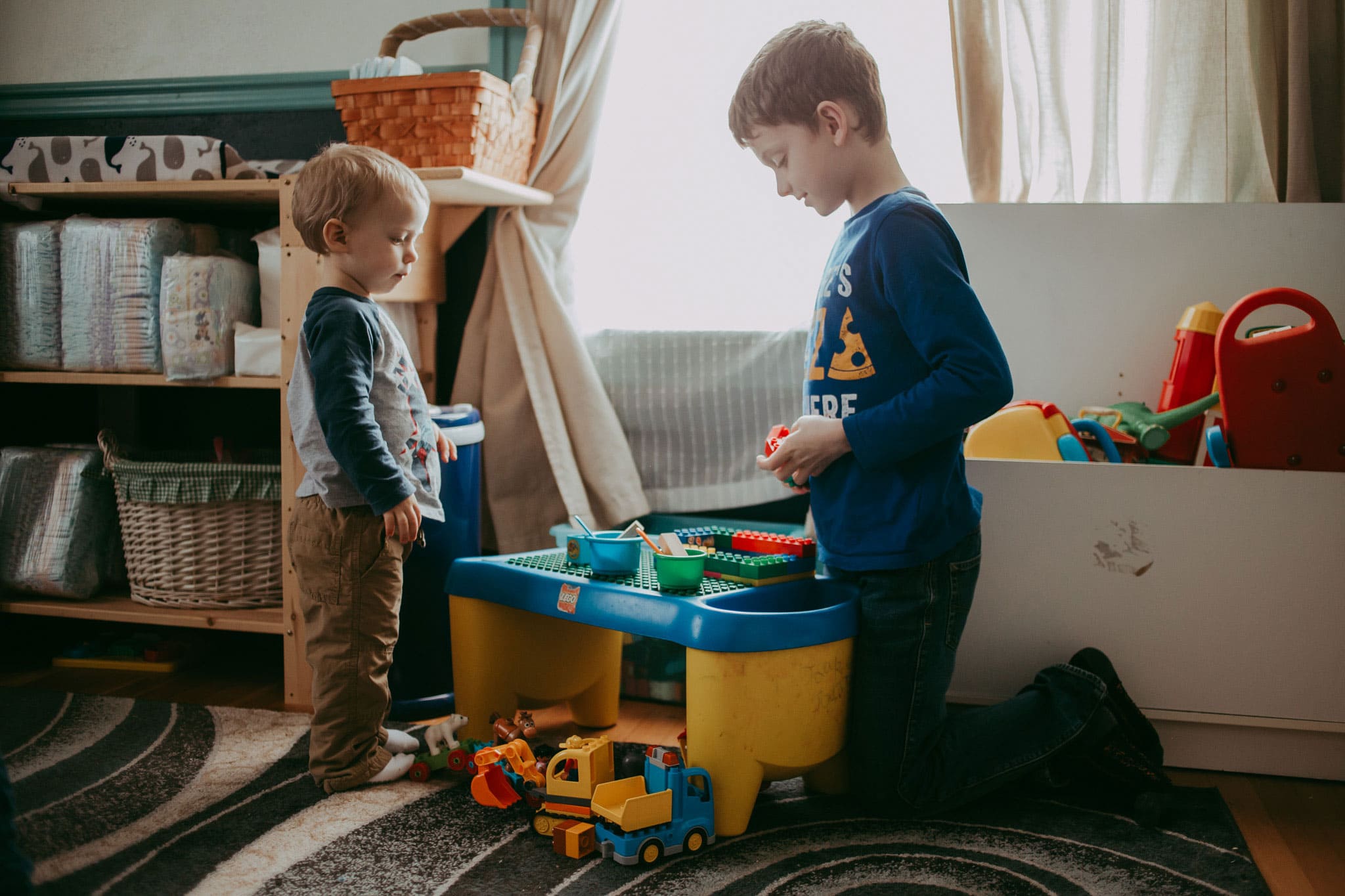 Boys playing together - Portland Lifestyle Family Photography
