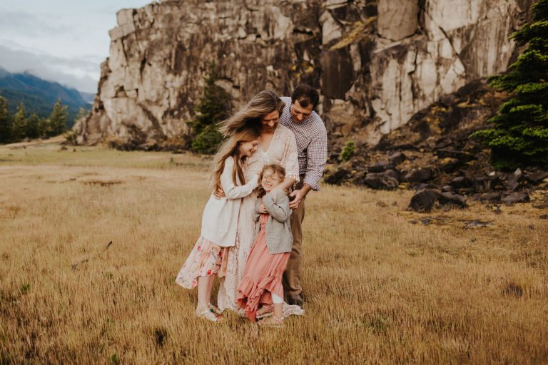 Family Photography in the Columbia River Gorge |Traveling Reclamation Dress