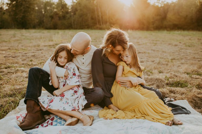 Happy Valley Family Photographer | Adorable Sunset Session in an Open Field
