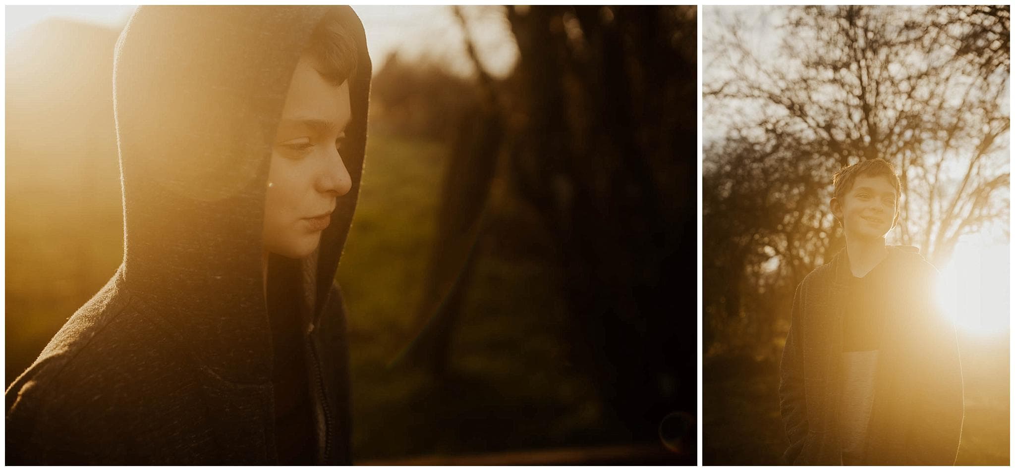 collage of 12 year old boy with hoodie on