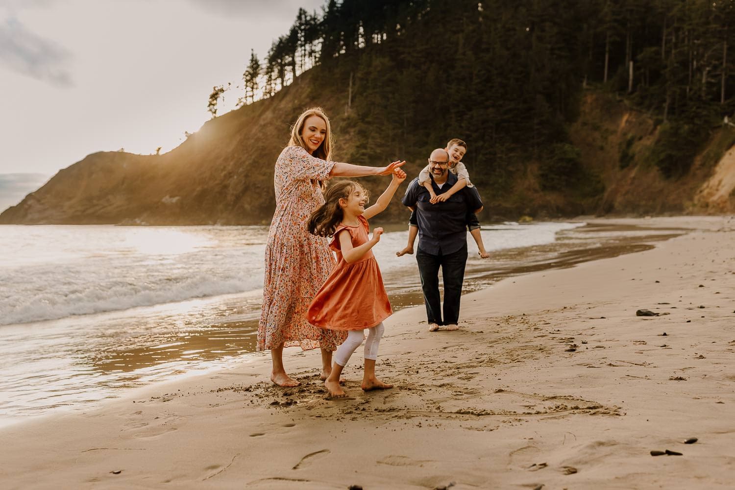 family photos in ecola state park