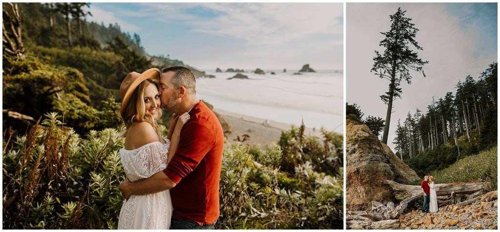 Couples photos at ecola state park near seaside