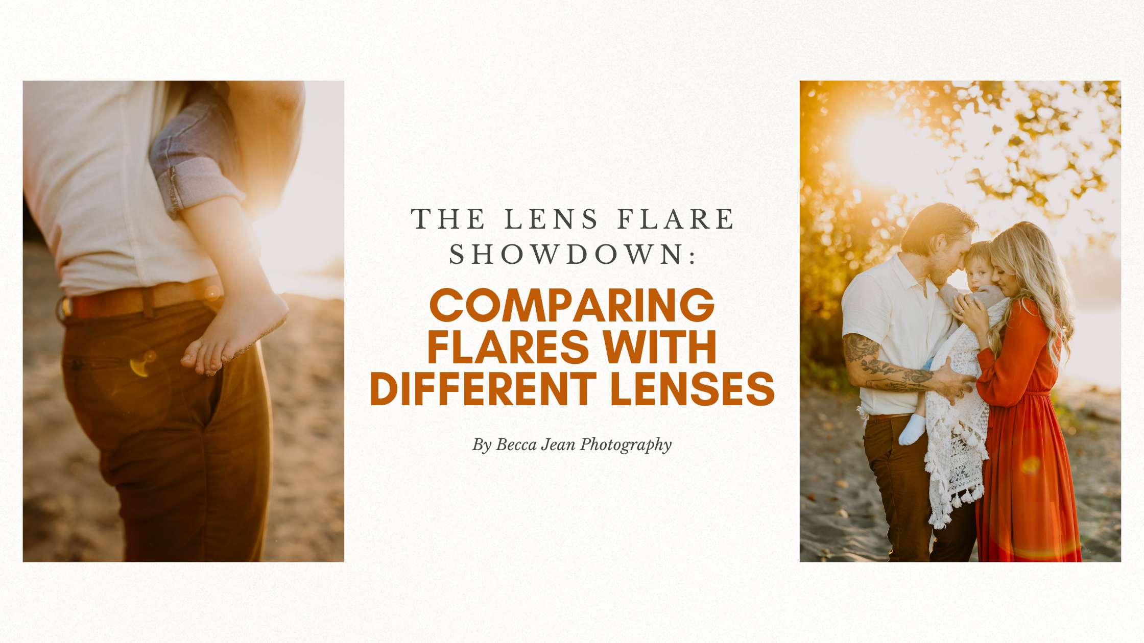 cover photo with 2 photos of lens flare examples